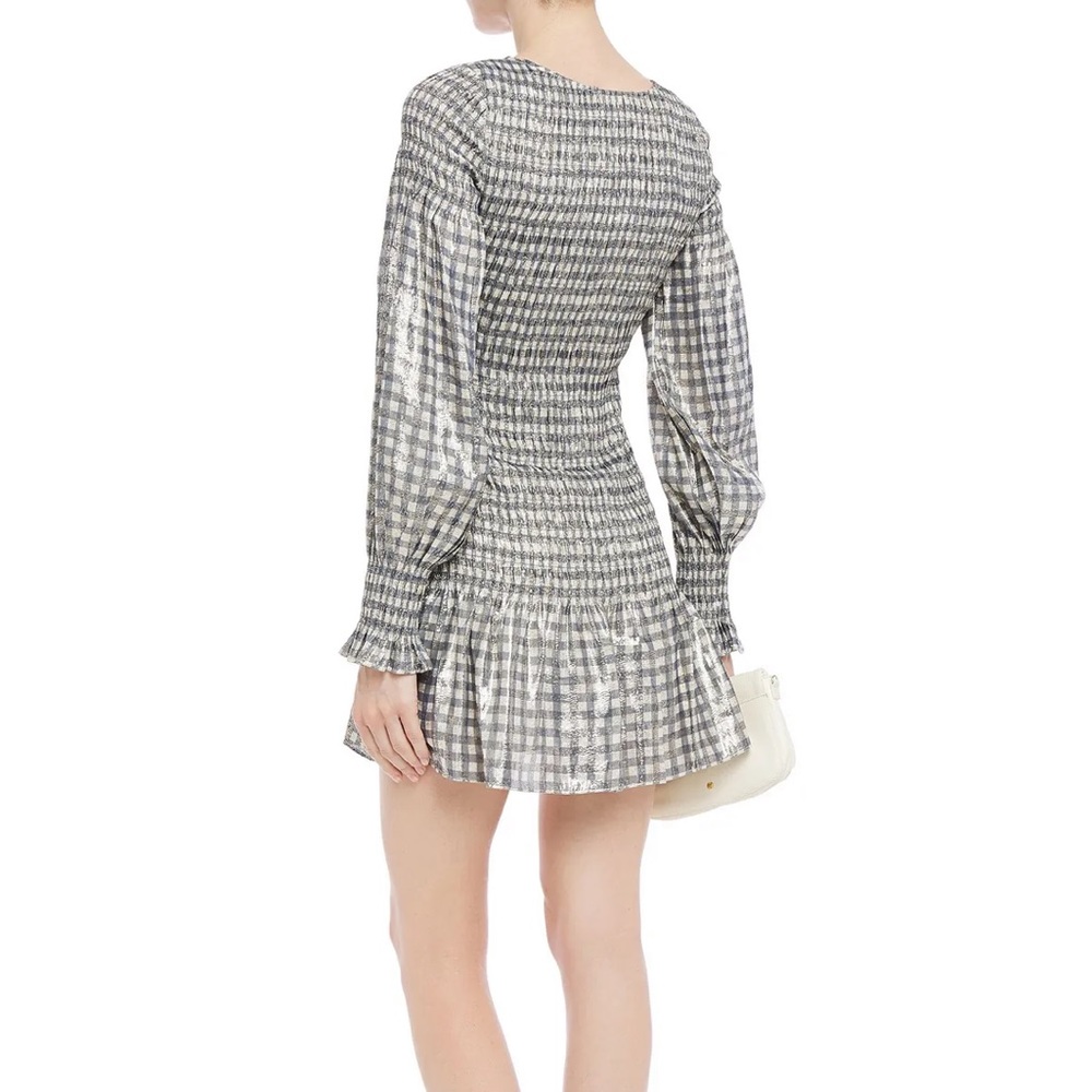 Loveshackfancy Scarlett Gingham Metallic Dress - image 2